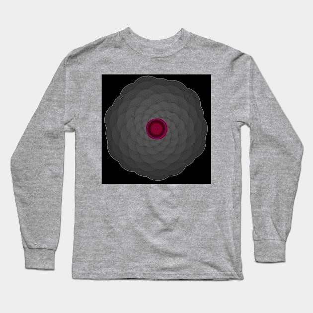 Unique Spiral Mandala Long Sleeve T-Shirt by jlevien